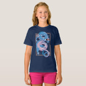 Blue Chinese Dragon T - Shirt (Vorne ganz)