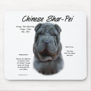 Blue Chinese Shar Pei History, Sharpei, Shar-pei Mousepad