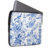 Blue Chinoiserie Asian French Toile Laptopschutzhülle (Vorne Rechts)
