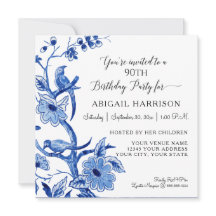 Blue Chinoiserie Asiatische China Blumenkohl Gebur