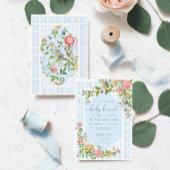 Blue Chinoiserie Baby Brunch Einladung Trianon