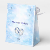 Blue Chinoiserie Baby Shower Favor Box Geschenkschachtel (Rückseite)