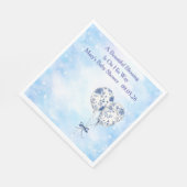 Blue Chinoiserie Baby Shower Tableware Set Serviette (Ecke)