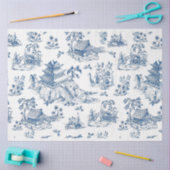 Blue Chinoiserie Blue Flow Decoupage Seidenpapier (Basteln)
