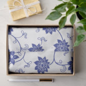 Blue Chinoiserie Blumen Blue Flow Decoupage Seidenpapier (Geschenk)