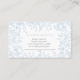 Blue Chinoiserie Blumendiaper Gewinnkarte, Spiel Visitenkarte