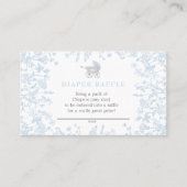 Blue Chinoiserie Blumendiaper Gewinnkarte, Spiel Visitenkarte (Vorderseite)