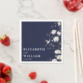 Blue Chinoiserie Blumengarten Hochzeit Serviette (Beispiel)