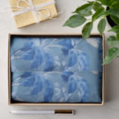 Blue Chinoiserie Blumenzellenpapier Seidenpapier (Geschenk)