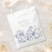 Blue Chinoiserie Brautparty Gefälligkeitstasche Geschenktütchen (Ausgeschnitten)