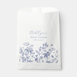 Blue Chinoiserie Brautparty Gefälligkeitstasche Geschenktütchen