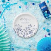 Blue Chinoiserie Brautparty Plate Pappteller (Party)