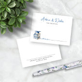 Blue Chinoiserie Bücher Abschluss Beratung Wünsche Begleitkarte