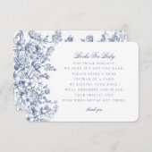 Blue Chinoiserie Bücher für die Einladung zum Baby (Vorne/Hinten)