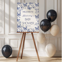 Blue Chinoiserie Butterfly Baby Dusche