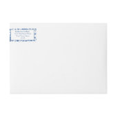 Blue Chinoiserie Chic Elegante Rücksendeadresse (Vorderseite)