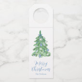 Blue Chinoiserie Christmas Flaschenanhänger (Vorderseite)