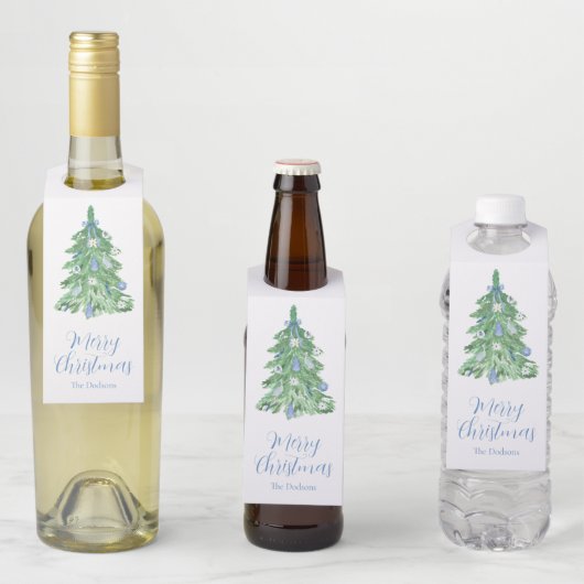 Blue Chinoiserie Christmas Flaschenanhänger (Beispiel)