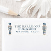 Blue Chinoiserie Christmas Nutcracker Adresse (Insitu)