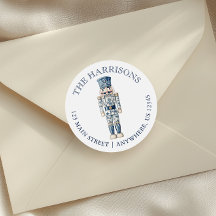 Blue Chinoiserie Christmas Nutcracker Adresse