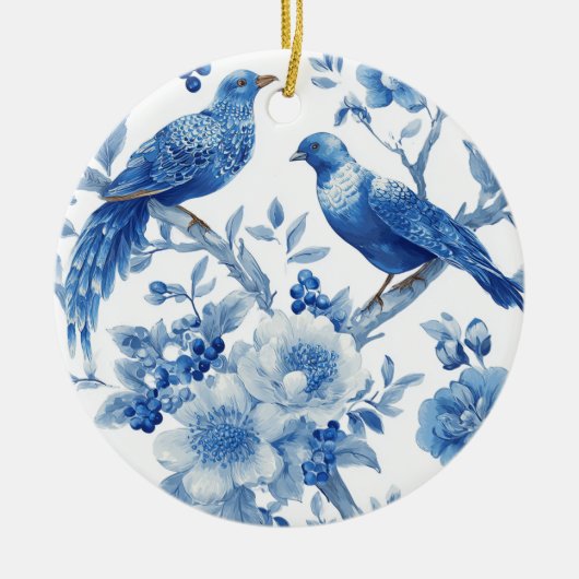 Blue Chinoiserie Christmas Ornament  (Vorne)