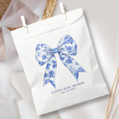 Blue Chinoiserie Coquette Bow Baby Dusche Geschenktütchen