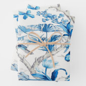 Blue Chinoiserie Decoupage Wrapping Paper Sheets Geschenkpapier Set (Beispiel)