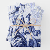 Blue Chinoiserie Decoupage Wrapping Paper Sheets Geschenkpapier Set (Beispiel)