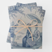 Blue Chinoiserie Decoupage Wrapping Paper Sheets Geschenkpapier Set (Beispiel)