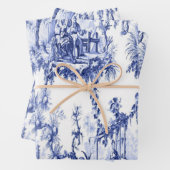 Blue Chinoiserie Decoupage Wrapping Paper Sheets Geschenkpapier Set (Beispiel)