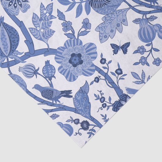 Blue Chinoiserie Design Seidenpapier (Ausschnitt)
