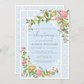 Blue Chinoiserie Einladung Trianon (Vorne/Hinten)