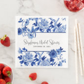 Blue Chinoiserie Flora Brautparty Serviette (Beispiel)