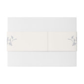 Blue Chinoiserie Floral Botanical Wedding Einladungsbanderole (Rückseitenbeispiel)