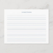 Blue Chinoiserie Floral Bridal Rezept Karte (Rückseite)