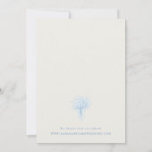 Blue Chinoiserie Floral Cream Wedding Einladung (Rückseite)