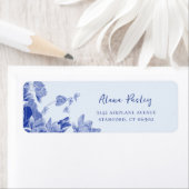 Blue Chinoiserie Floral Lotus Mandala (Insitu)