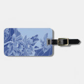 Blue Chinoiserie Floral Mr. and Mrs. for Honeymoon Gepäckanhänger (Vorderseite horizontal)