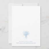 Blue Chinoiserie Floral Wedding Einladung (Rückseite)