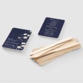 Blue Chinoiserie Floral Wedding Program Fächer (Non-assembled)