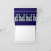 Blue Chinoiserie Foo Hunde Dankeskarte (Innenseite)