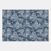Blue Chinoiserie Geschenkpapier Set (Vorderseite 3)