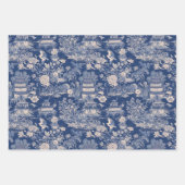 Blue Chinoiserie Geschenkpapier Set (Vorderseite 2)