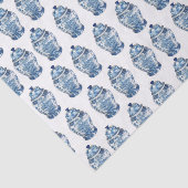 Blue Chinoiserie Ginger Jar Jars Seidenpapier (Ausschnitt)