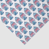 Blue Chinoiserie Ginger Jar Jars Tissue Paper Seidenpapier (Ausschnitt)