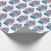 Blue Chinoiserie Ginger Jar Jars Wrapping Paper Geschenkpapier (Ecke)