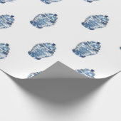 Blue Chinoiserie Ginger Jar Jars Wrapping Paper Geschenkpapier (Ecke)