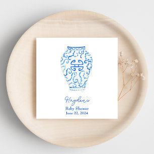 Blue Chinoiserie Ginger Jar Personalisiert Napkin Serviette