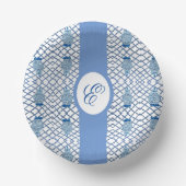 Blue Chinoiserie Hand Painted Ginger Jar Jars Bowl Pappteller (Vorderseite)