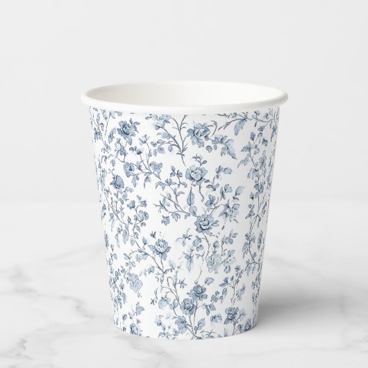 Blue Chinoiserie Pappbecher (Rückseite)